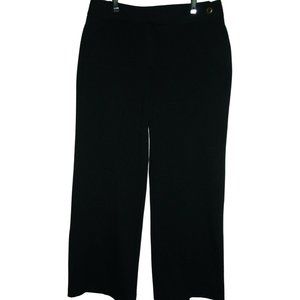 Relativity 14 x 32" Black Ponte Knit Dress Pants wide straight leg mid rise